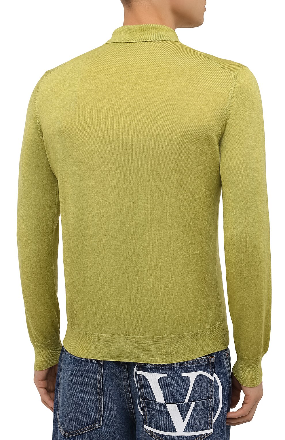 Поло из шерсти и шелка GRAN SASSO салатового цвета по цене 34200 руб., арт. 57132/13190, фото 4 Поло из шерсти и шелка GRAN SASSO, арт. 57132/13190, фото 4