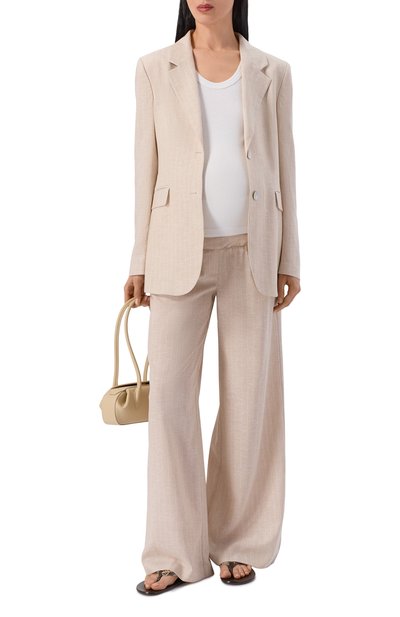 Жакет из вискозы и льна PIETRO BRUNELLI бежевого цвета по цене 39950 руб., арт. CB0170/LICUBA, фото 2 Жакет из вискозы и льна PIETRO BRUNELLI, арт. CB0170/LICUBA, фото 2