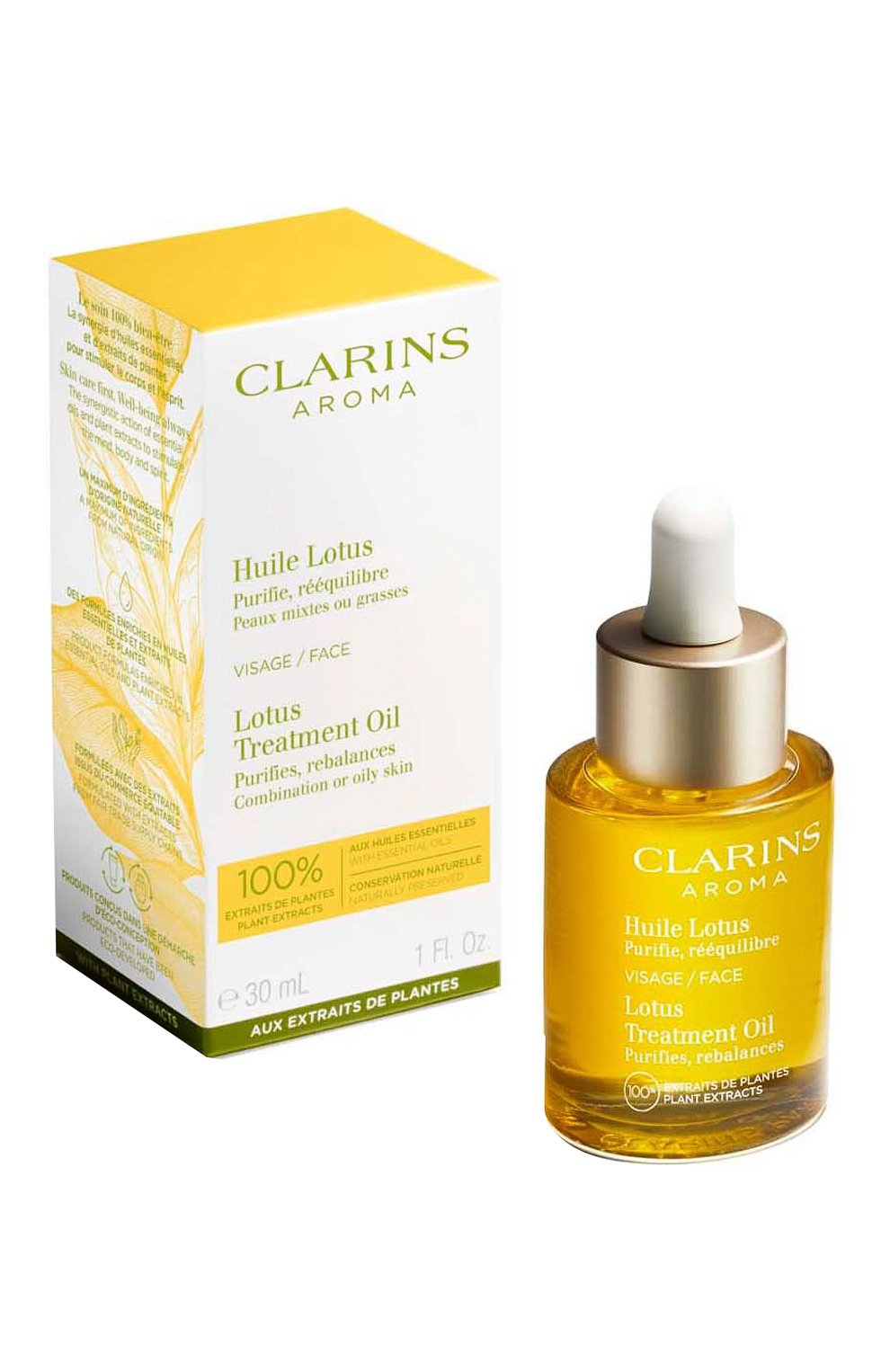 Масло для лица для комбинированной или жирной кожи lotus (30ml) CLARINS, арт. 80083854, фото 3