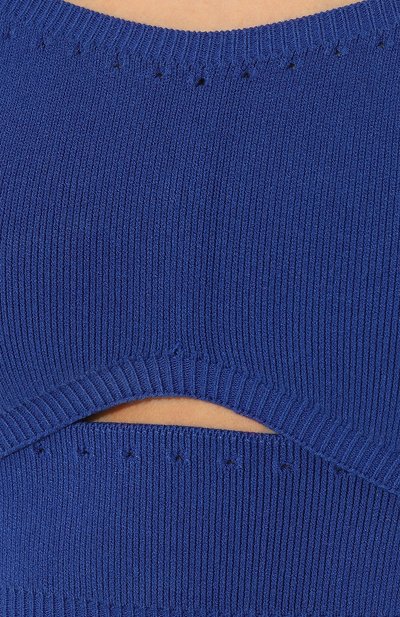 Топ из вискозы AND THE BRAND синего цвета по цене 18760 руб., арт. S23-TP021-1203-444, фото 5 Топ из вискозы AND THE BRAND, арт. S23-TP021-1203-444, фото 5