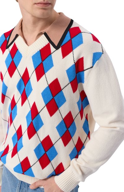 Свитер из хлопка и шерсти DRIES VAN NOTEN, арт. 021237/3730, фото 5