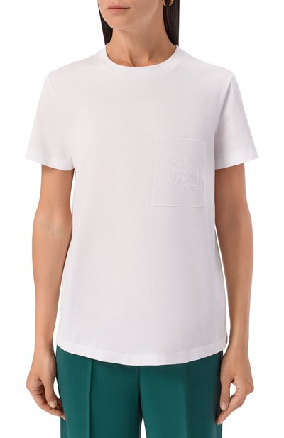 Хлопковая футболка MAX MARA, арт. PAPAIA, фото 3