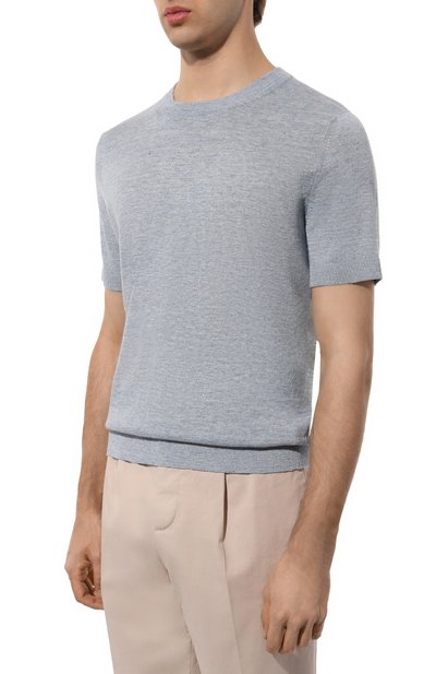 Джемпер изо льна и хлопка BRUNELLO CUCINELLI, арт. M2L00310, фото 3