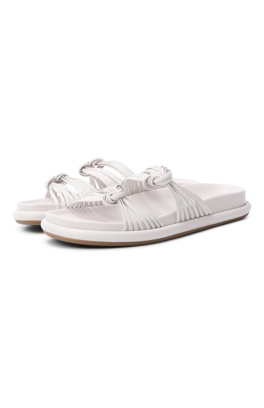 Кожаные шлепанцы Santoni WHXG72199G0MTMKN Белый WHXG72199G0MTMKN