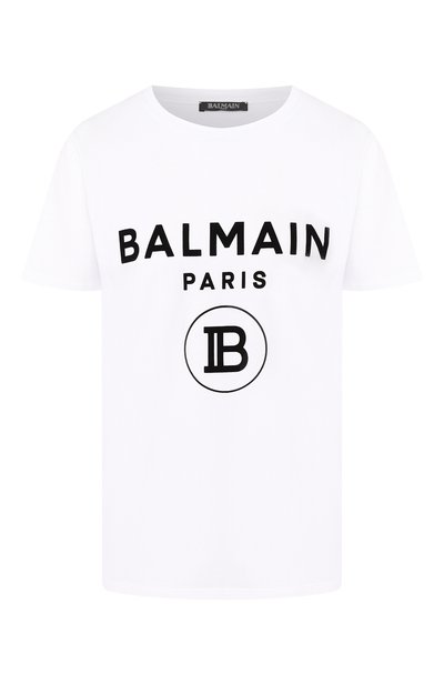 Женская хлопковая футбол ка BALMAIN, арт. SF11361/I193