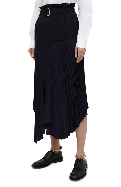 Шерстяная юбка JW ANDERSON темно-синего цвета по цене 89950 руб., арт. SK0064 PG0011, фото 3 Шерстяная юбка JW ANDERSON, арт. SK0064 PG0011, фото 3