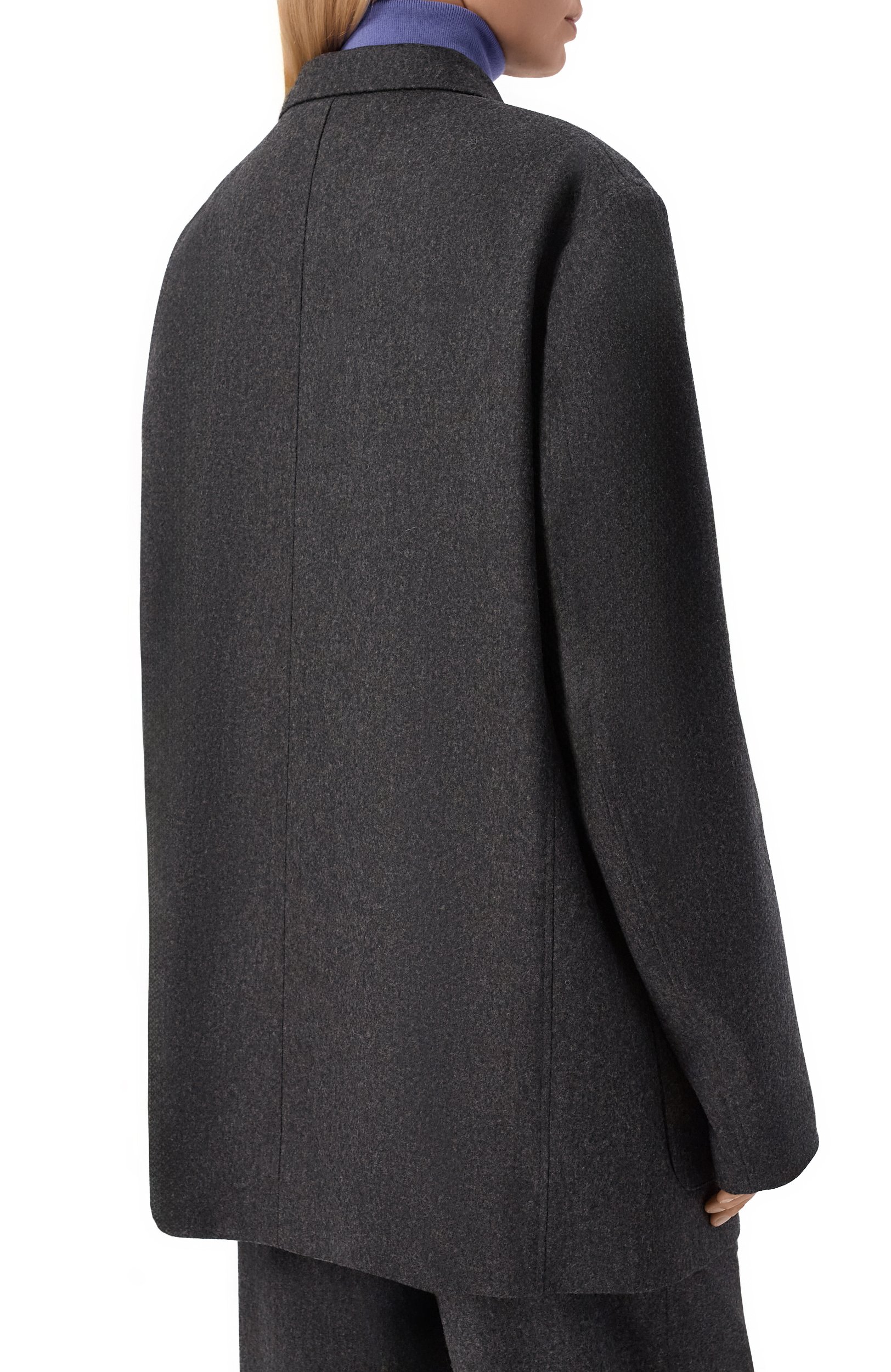 Шерстяной жакет JIL SANDER темно-серого цвета по цене 399000 руб., арт. J02BN0281/J40333, фото 4 Шерстяной жакет JIL SANDER, арт. J02BN0281/J40333, фото 4