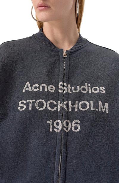 Хлопковая толстовка ACNE STUDIOS темно-серого цвета по цене 75650 руб., арт. FN-UX-SWEA000052/CI0189, фото 5 Хлопковая толстовка ACNE STUDIOS, арт. FN-UX-SWEA000052/CI0189, фото 5