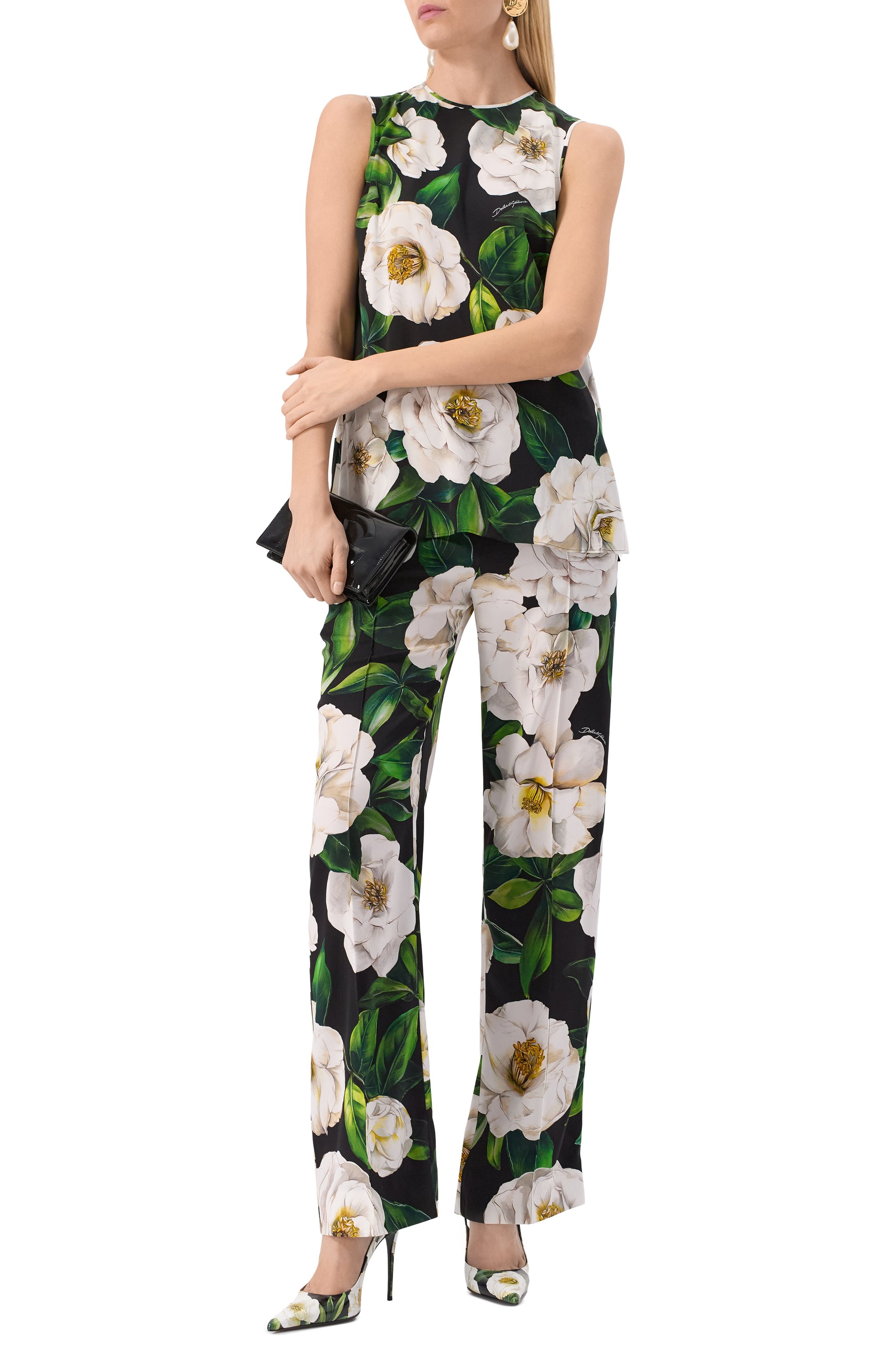 Шелковые брюки DOLCE & GABBANA, арт. FTC9YT/FSA7F, фото 2