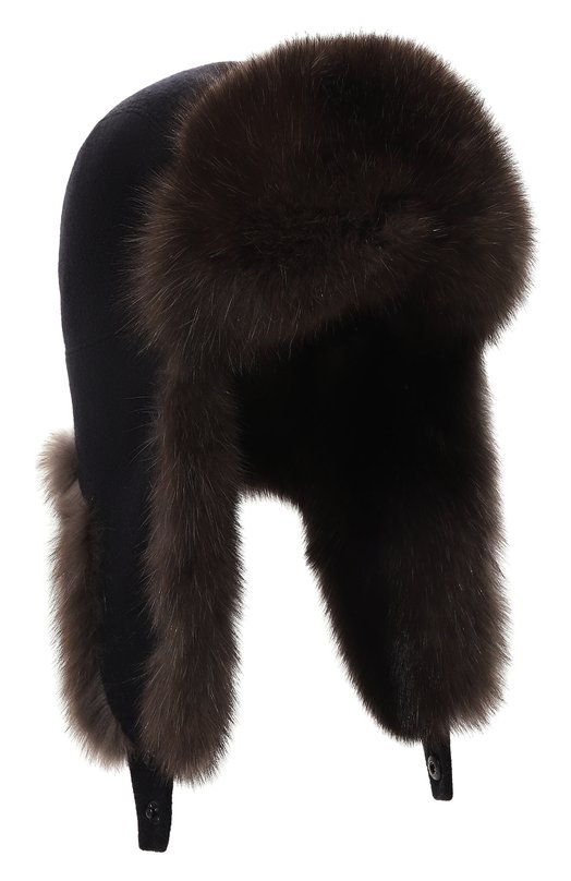 Шапка-ушанка с отделкой из соболя VICTORIA KUSENKOVA 099103384153 Коричневый 099103384153