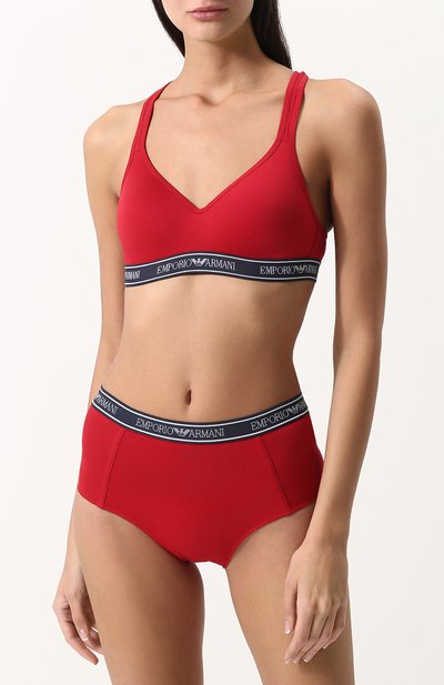 Хлопковый бюстгальтер с логотипом бренда EMPORIO ARMANI, арт. 163995/8P317, фото 2