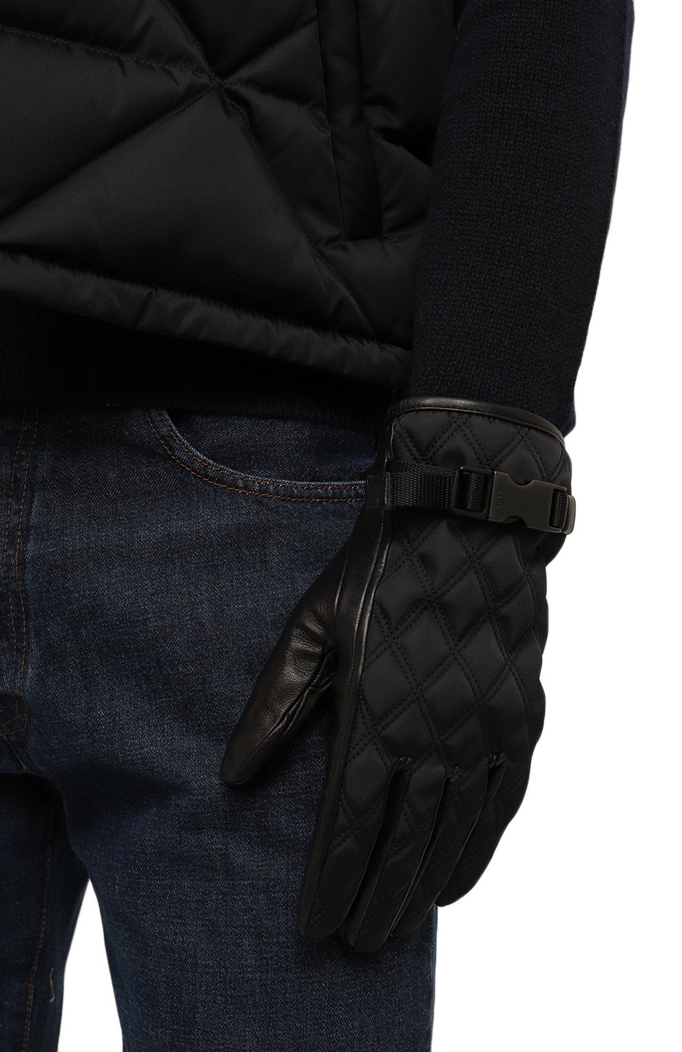 Перчатки PRADA черного цвета по цене 68000 руб., арт. 2GG050-303-F0002, фото 2 Перчатки PRADA, арт. 2GG050-303-F0002, фото 2