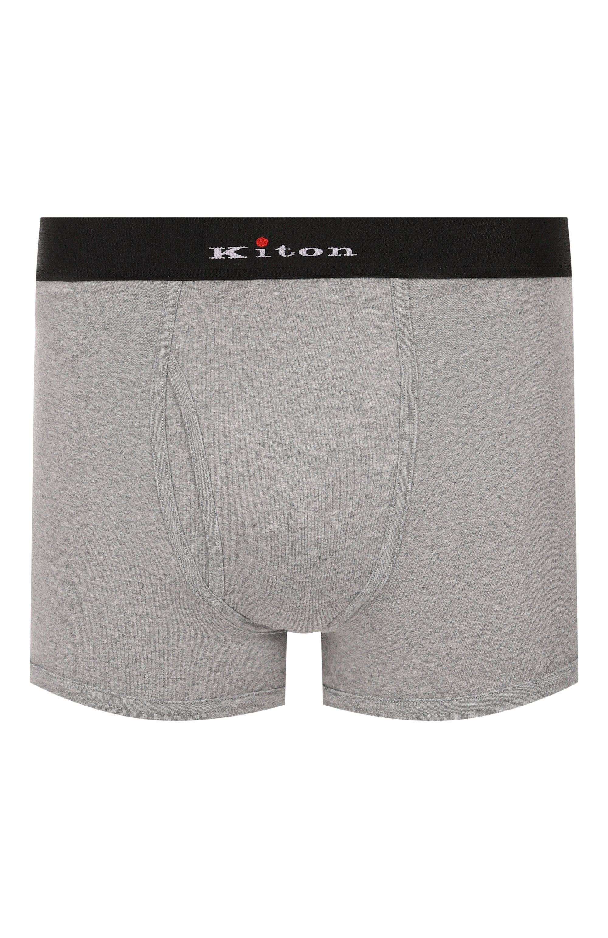Хлопковые боксеры KITON серого цвета по цене 19950 руб., арт. UNWBX15K0747D04, фото 1 Хлопковые боксеры KITON, арт. UNWBX15K0747D04, фото 1