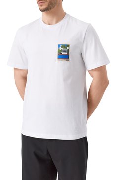 Мужская хлопковая футболка MSGM белого цвета, арт. 3840MM136/257002 | Фото 3 (Длина (для топов): Стандартные; Материал сплава: Проставлено; Рукава: Короткие; Драгоценные камни: Проставлено; Принт: С принтом; Стили: Кэжуэл; Материал внешний: Хлопок; Мужское Кросс-КТ: Футболка-одежда; Кросс-КТ: Джерси)