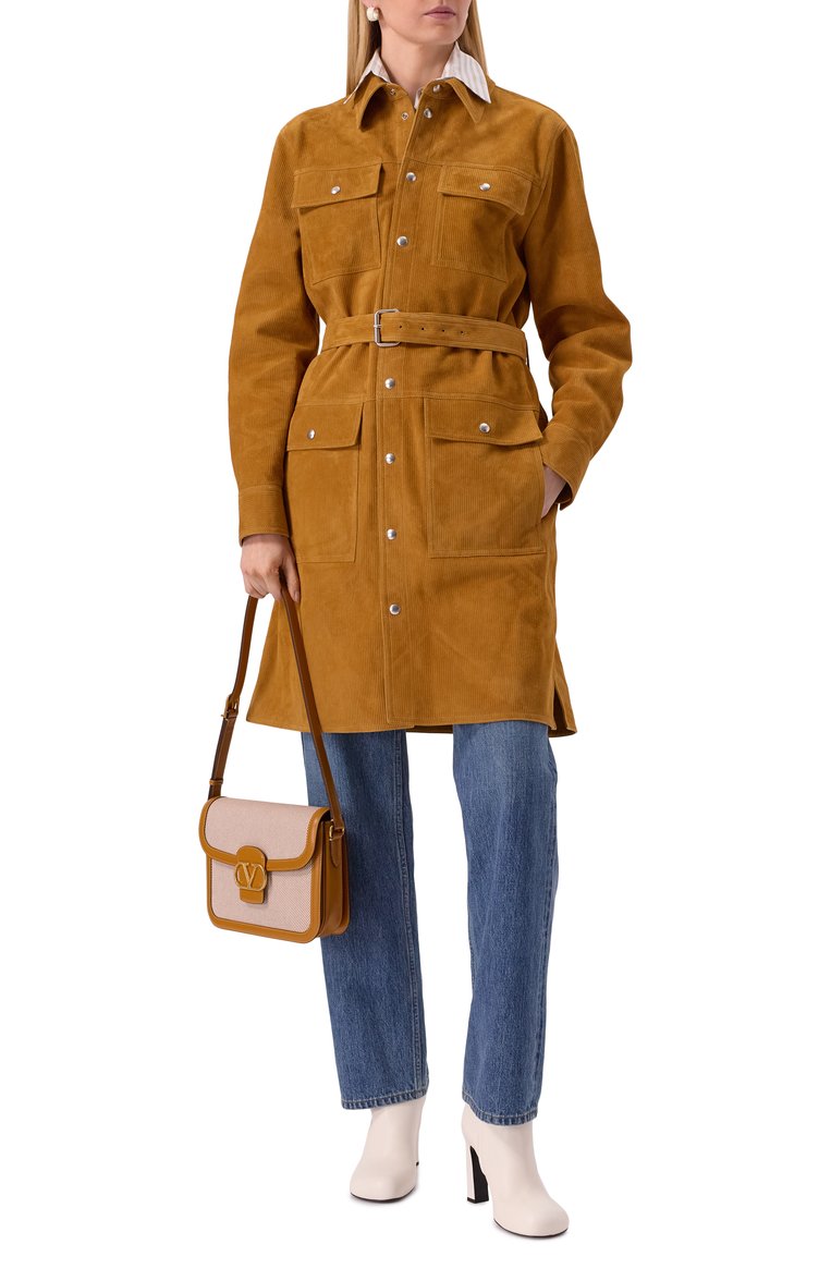 Женская сумка 9to5 VALENTINO бежевого цвета, арт. 6W2B0R15/CJP | Фото 7 (Размер: small; Материал: Текстиль; Ремень/цепочка: На ремешке; Автоматизация ТО: Проставлено; Автоматизация состава: Проставлено)