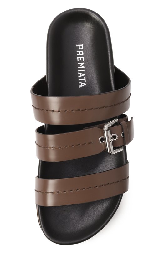 Кожаные шлепанцы Premiata M7381/VENERE Коричневый  M7381/VENERE Фото 6