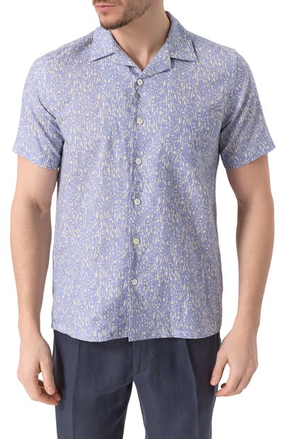 Рубашка из хлопка и льна CANALI, арт. CSM3055/GL03520, фото 3