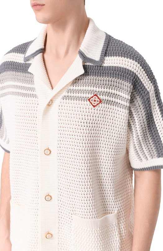 Хлопковая рубашка Casablanca M-SP26-KW-933-01 Белый  M-SP26-KW-933-01 Фото 5