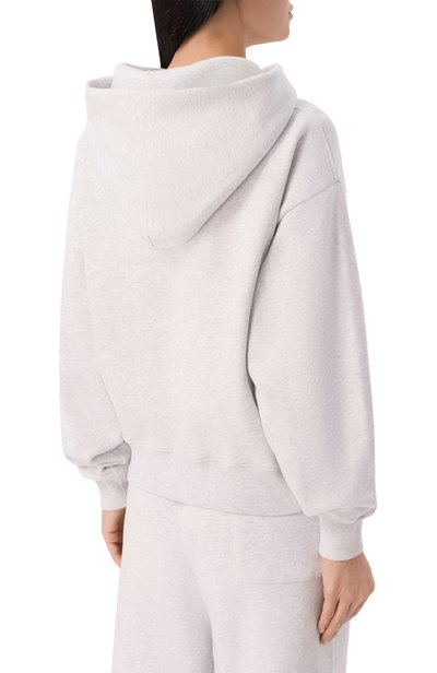 Хлопковое худи SPORTY AND RICH светло-серого цвета по цене 30750 руб., арт. ST11084300GY03, фото 4 Хлопковое худи SPORTY AND RICH, арт. ST11084300GY03, фото 4