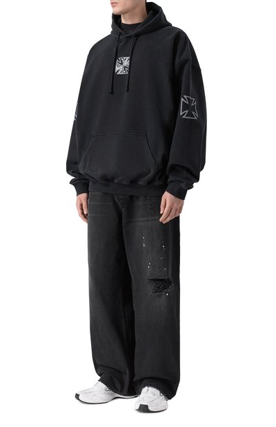 Мужской хлопковое худи VETEMENTS, арт. ME76HD161B/1302 M0LLET0N