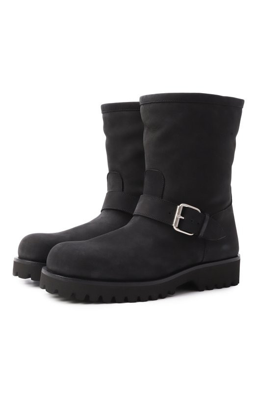 Сапоги из нубука Mattia Capezzani M2503/NABUK Чёрный M2503/NABUK
