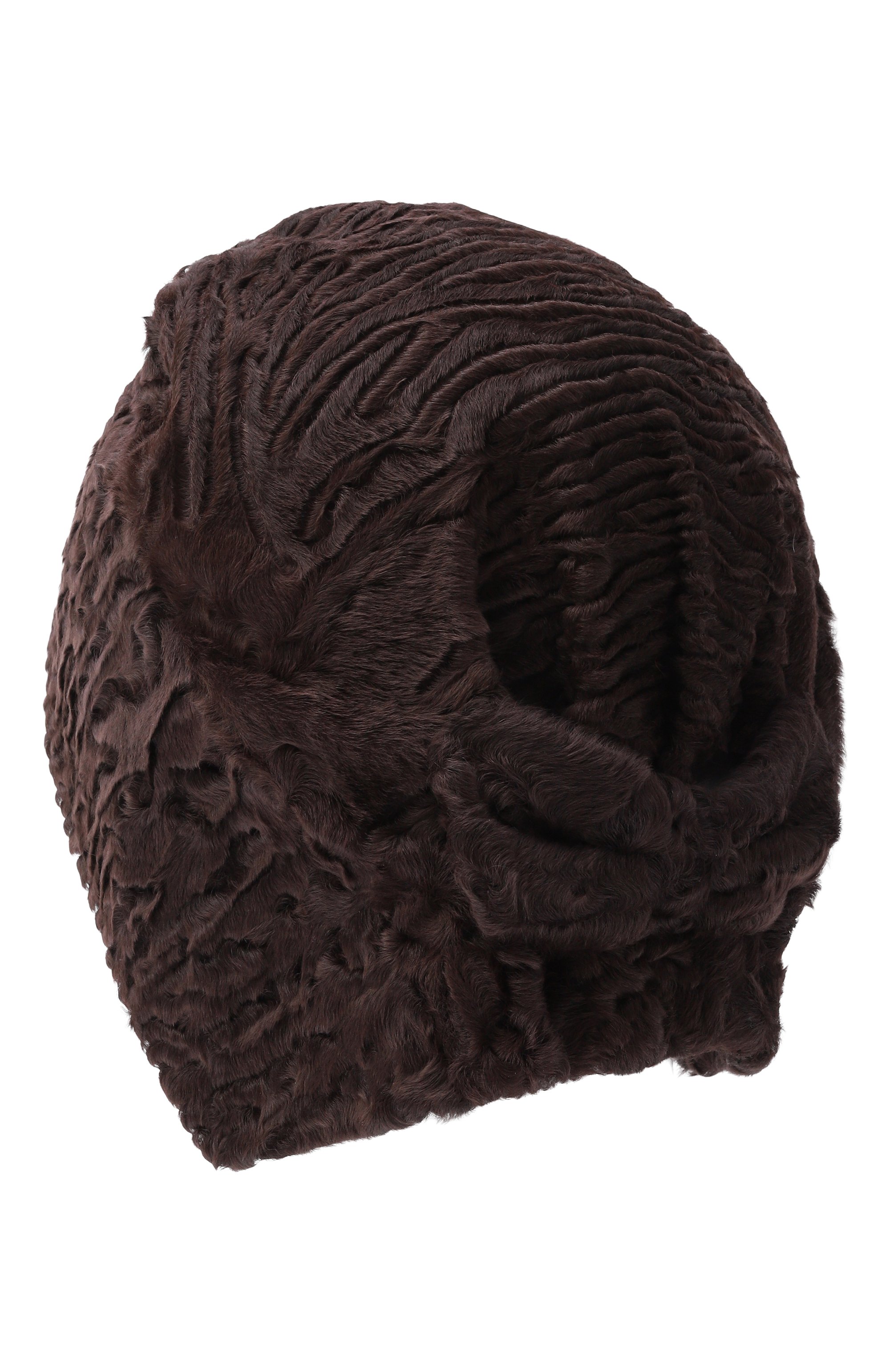 Капор мэйдд из каракульчи FURLAND темно-коричневого цвета по цене 98000 руб., арт. 0219507810017200093, фото 2 Капор мэйдд из каракульчи FURLAND, арт. 0219507810017200093, фото 2