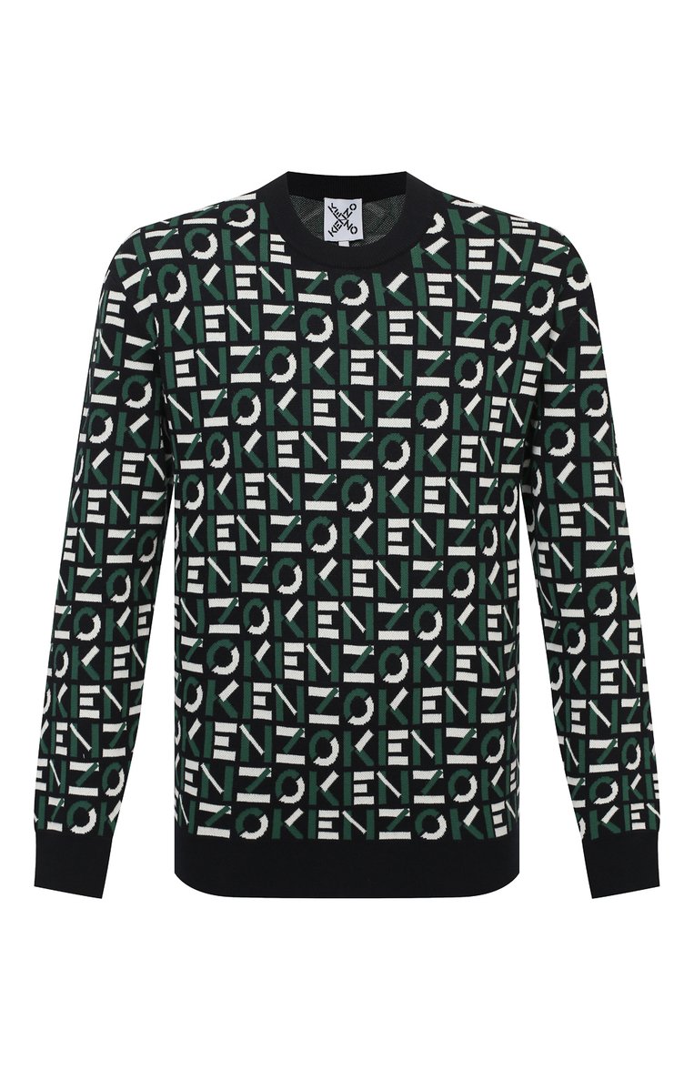 Мужской джемпер kenzo sport KENZO зеленого цвета, арт. FA65PU5313SC | Фото 1 (Материал внешний: Синтетический материал, Хлопок; Рукава: Длинные; Длина (для топов): Стандартные; Принт: С принтом; Мужское Кросс-КТ: Джемперы; Стили: Кэжуэл; Вырез: Круглый)