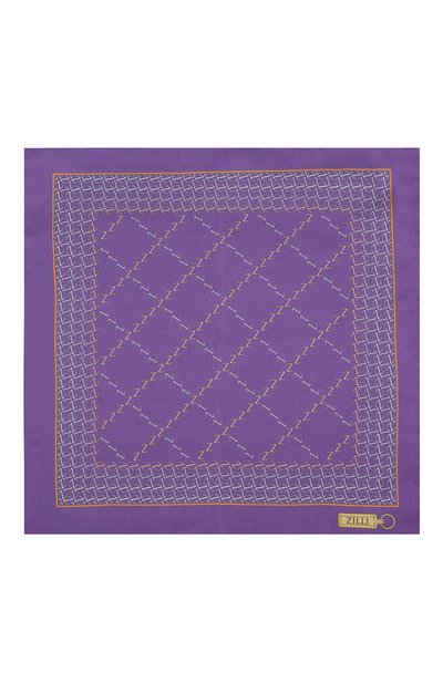 Шелковый платок ZILLI фиолетового цвета по цене 9900 руб., арт. 51200/HANDKERCHIEF, фото 3 Шелковый платок ZILLI, арт. 51200/HANDKERCHIEF, фото 3