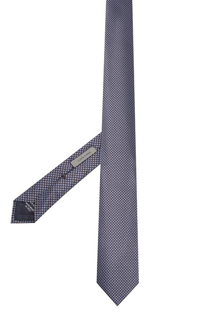 Шелковый галстук CORNELIANI голубого цвета по цене 16150 руб., арт. 84U390-9820323/00, фото 2 Шелковый галстук CORNELIANI, арт. 84U390-9820323/00, фото 2