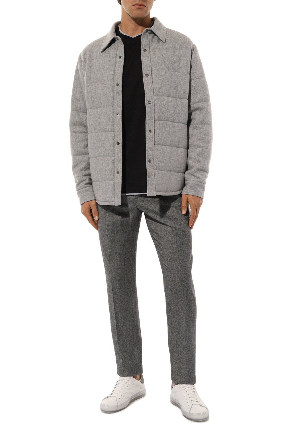 Брюки из шерсти и кашемира KITON темно-серого цвета по цене 209000 руб., арт. UPLACK0122E08, фото 2 Брюки из шерсти и кашемира KITON, арт. UPLACK0122E08, фото 2