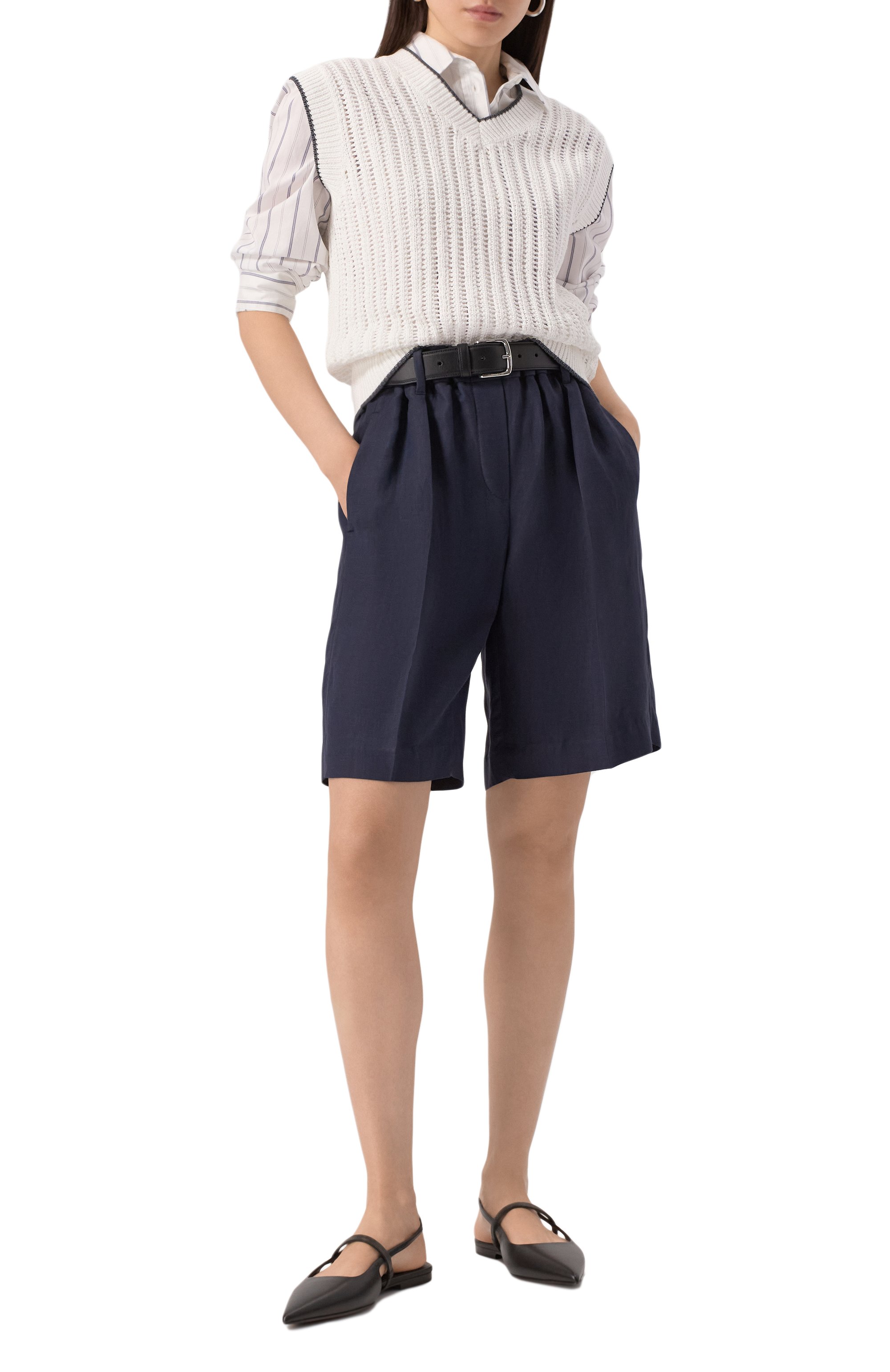 Кожаные балетки BRUNELLO CUCINELLI, арт. MZSKC2500, фото 2