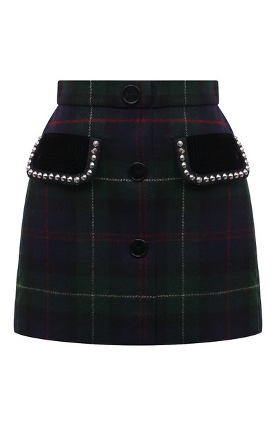 Шерстяная юбка MIU MIU, арт. MG1696-1Z3N-F0008, фото 1