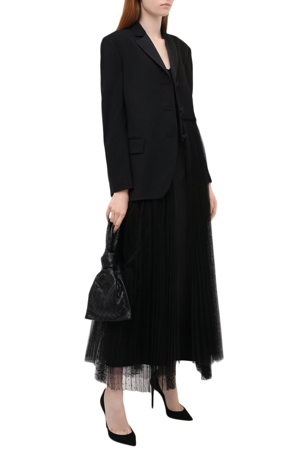 Жакет из вискозы и шерсти REDVALENTINO черного цвета по цене 114000 руб., арт. WR0CED25/65U, фото 2 Жакет из вискозы и шерсти REDVALENTINO, арт. WR0CED25/65U, фото 2
