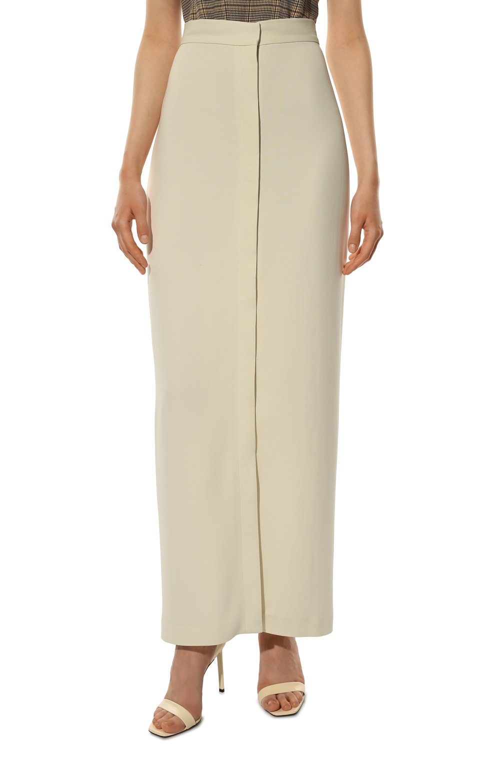 Юбка из вискозы и шелка TEGIN кремового цвета по цене 60000 руб., арт. SS2302A, фото 3 Юбка из вискозы и шелка TEGIN, арт. SS2302A, фото 3
