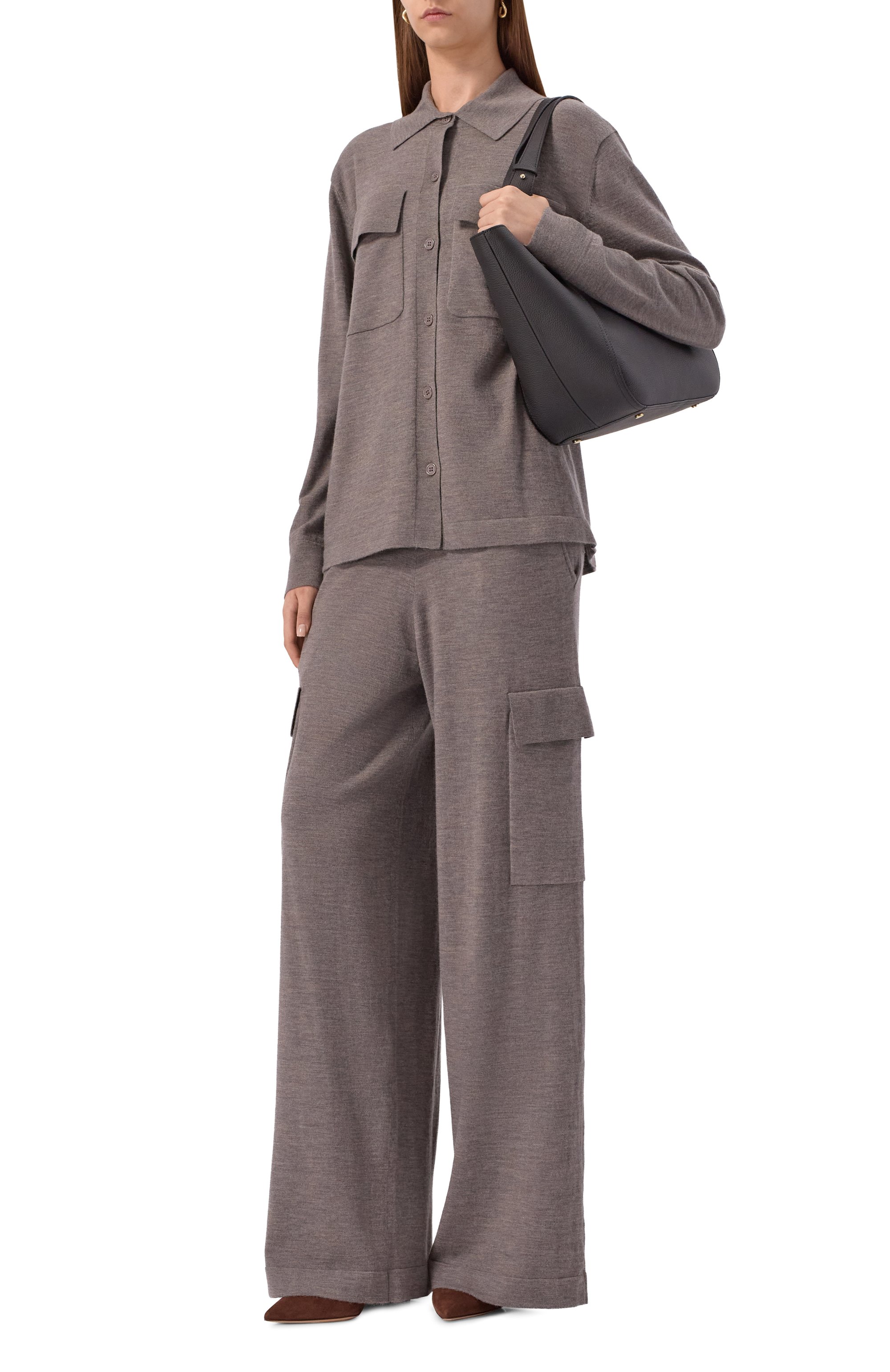 Рубашка из шерсти и кашемира P.A.R.O.S.H., арт. LIME25-D540898, фото 2