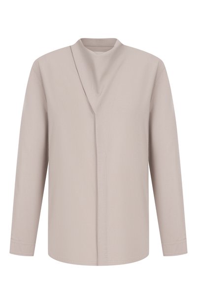 Мужская рубашка из хлопка и шерсти RICK OWENS, арт. RU02E1299/FLW