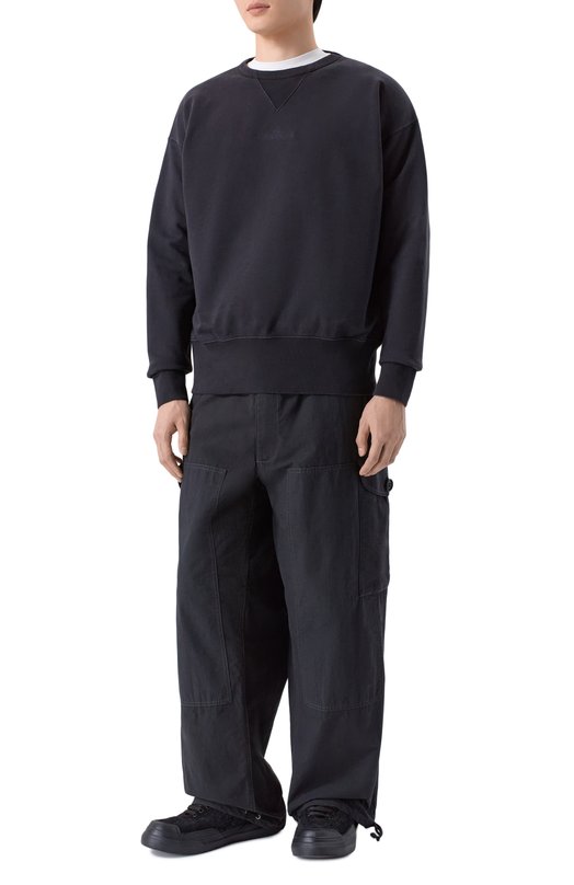 Хлопковый свитшот Maison Margiela S67GU0037/M25027 Чёрный  S67GU0037/M25027 Фото 2