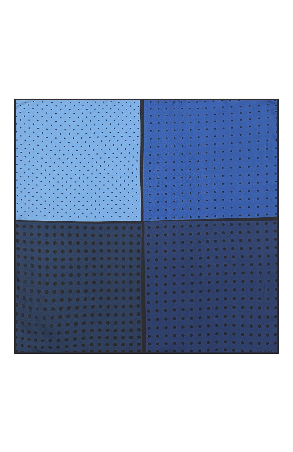 Шелковый платок LANVIN синего цвета по цене 7250 руб., арт. 3471/HANDKERCHIEF, фото 3 Шелковый платок LANVIN, арт. 3471/HANDKERCHIEF, фото 3