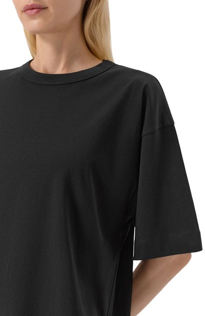 Хлопковая футболка DRIES VAN NOTEN черного цвета по цене 32800 руб., арт. 011101-2600-900, фото 5 Хлопковая футболка DRIES VAN NOTEN, арт. 011101-2600-900, фото 5