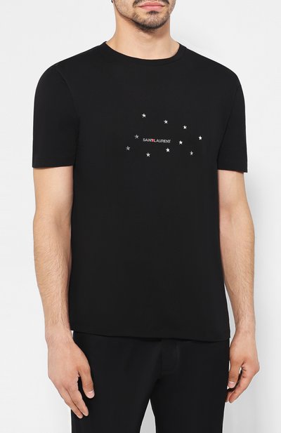 Хлопковая футболка SAINT LAURENT, арт. 577087/YBJF2, фото 3
