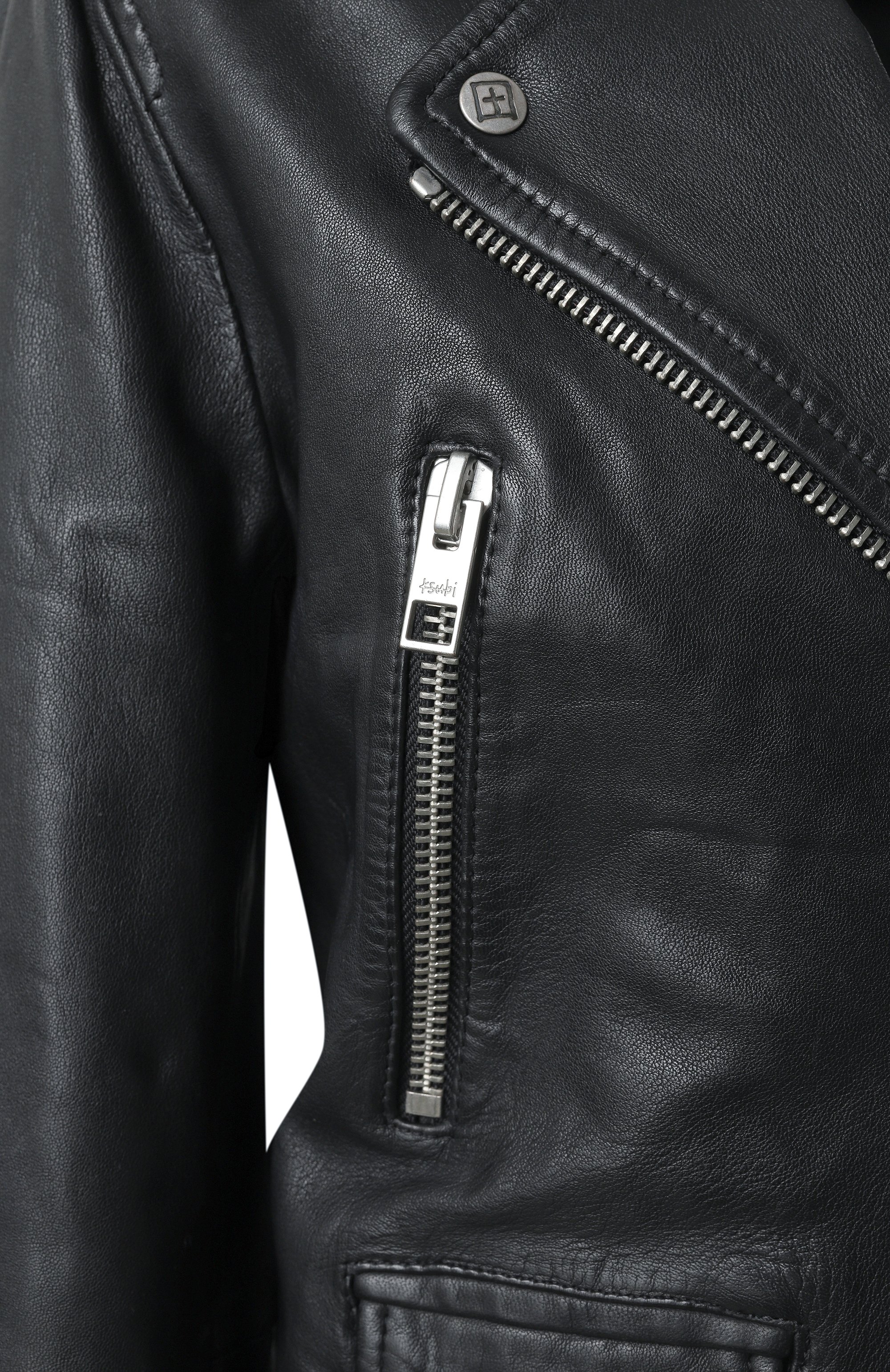 Кожаная куртка KSUBI черного цвета по цене 95650 руб., арт. 5000004726, фото 6 Кожаная куртка KSUBI, арт. 5000004726, фото 6