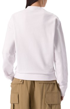 Женский хлопковый свитшот DSQUARED2 белого цвета, арт. S72GU0488/S25462 | Фото 4 (Рукава: Длинные; Материал внешний: Хлопок; Длина (для топов): Стандартные; Женское Кросс-КТ: Свитшот-одежда; Стили: Кэжуэл)