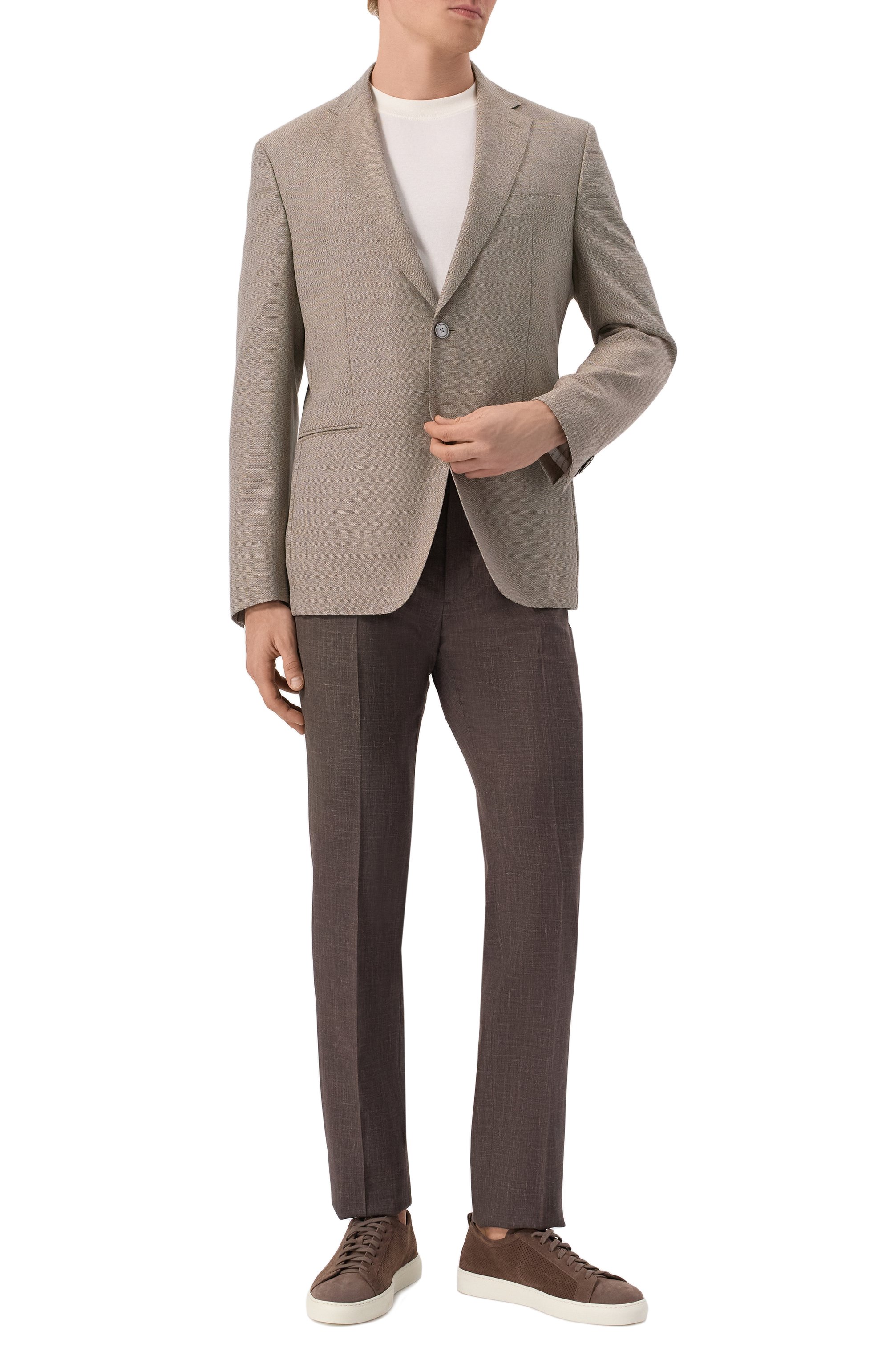 Брюки из шерсти и шелка BERWICH темно-коричневого цвета по цене 49300 руб., арт. VULCAN023/LP184U, фото 2 Брюки из шерсти и шелка BERWICH, арт. VULCAN023/LP184U, фото 2