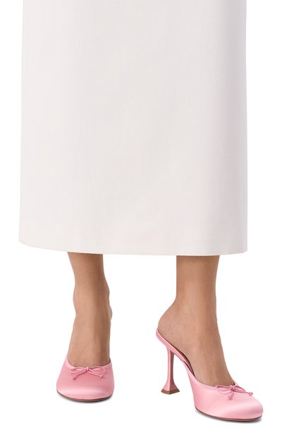 Женские атласные мюли lila 95 AMINA MUADDI, арт. LILA SLIPPER 95/SATIN