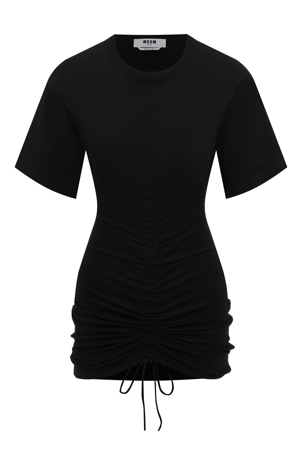 Хлопковое платье MSGM черного цвета по цене 28200 руб., арт. 3341MDA61X 227624, фото 1 Хлопковое платье MSGM, арт. 3341MDA61X 227624, фото 1