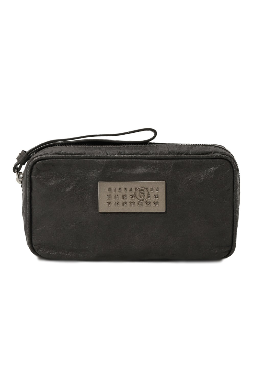 Кожаный несессер MM6 темно-серого цвета по цене 59950 руб., арт. SB6WF0002/P6705, фото 1 Кожаный несессер MM6, арт. SB6WF0002/P6705, фото 1