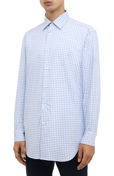 Рубашка из хлопка и кашемира BRIONI, арт. SCAY0L/01020, фото 3