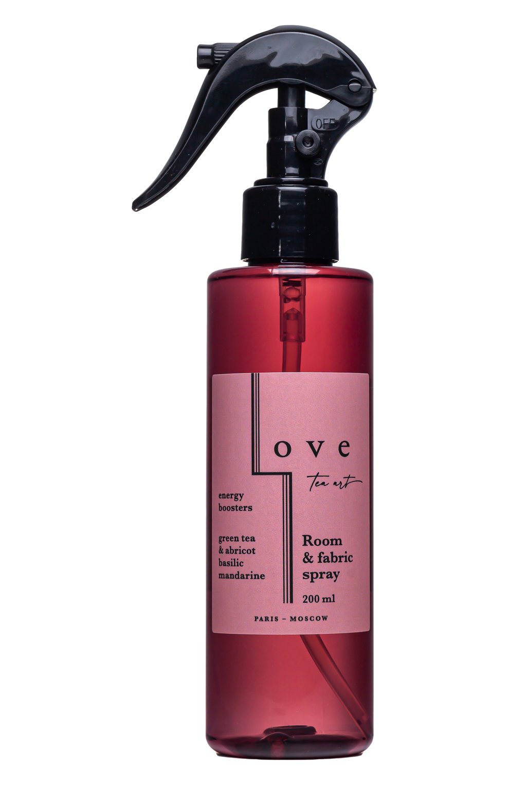 Спрей для белья и дома зеленый чай абрикос, базилик, мандарин LOVE TEA ART, арт. 4603805890409, фото 1