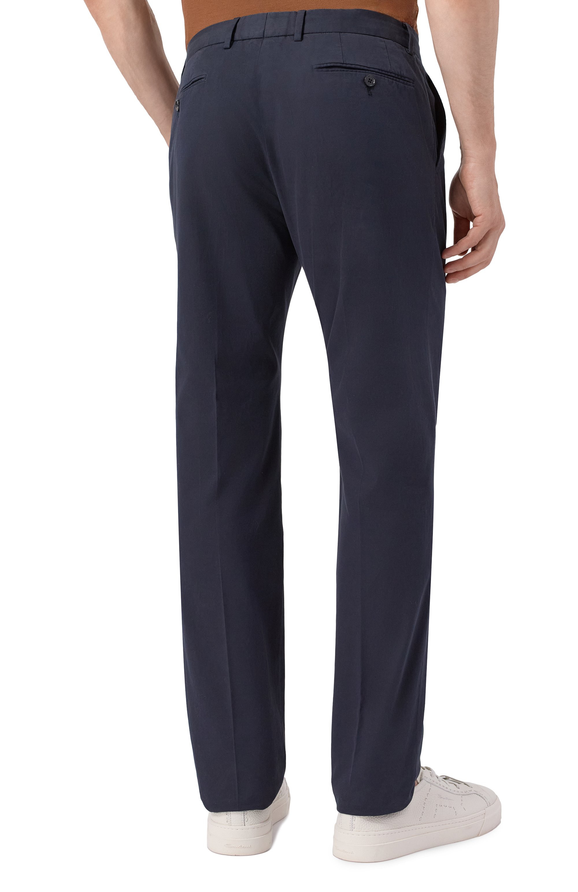 Хлопковые брюки ZEGNA, арт. TR00/UEI17A8/BLUE (B09R1), фото 4