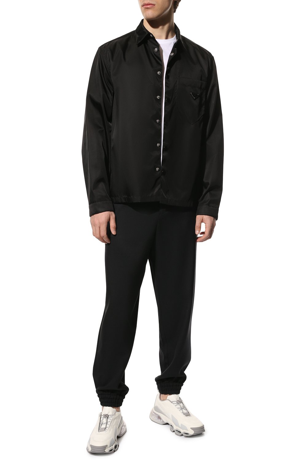 Кроссовки collision PRADA белого цвета по цене 92000 руб., арт. 4E3570-51AC-F0009, фото 2 Кроссовки collision PRADA, арт. 4E3570-51AC-F0009, фото 2